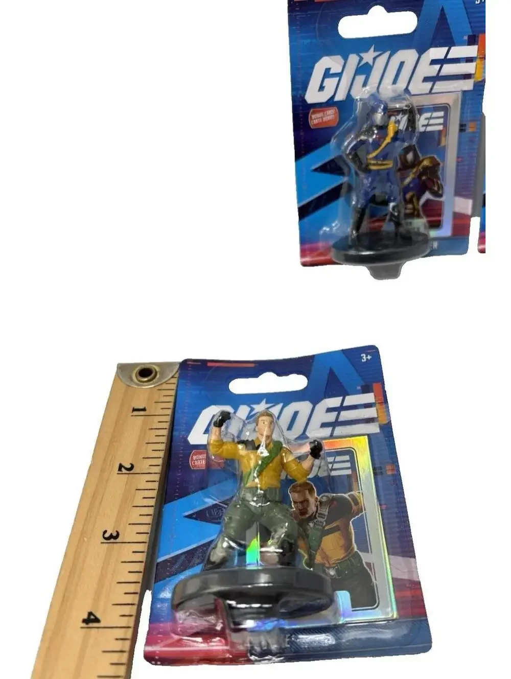 GI Joe Mini Figure Cake Toppers Duke, Cobra Commander & Snake Eyes w/ Card